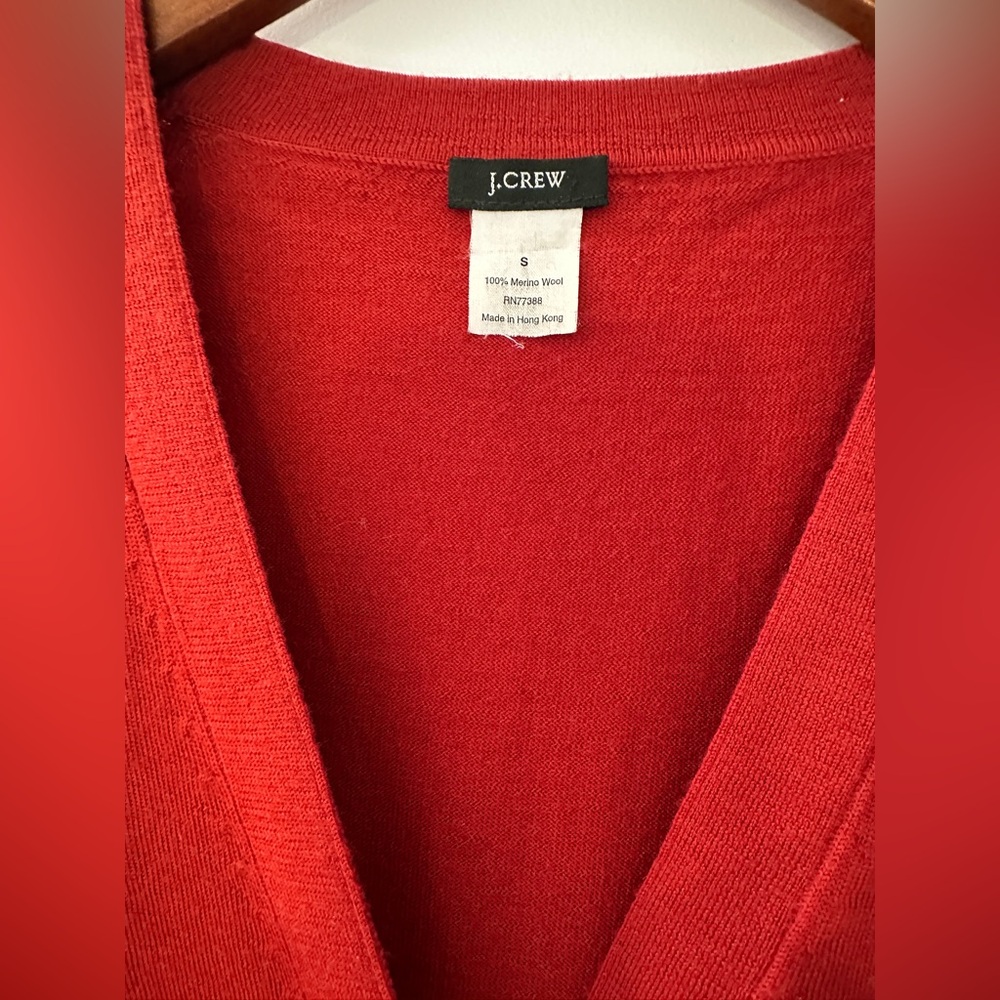 J.Crew Merino Ruffled Strata Cardigan - Picture 3 of 5